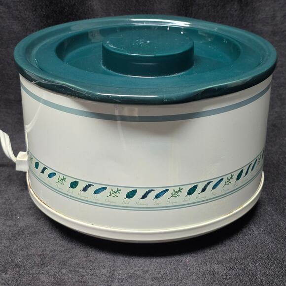 Vintage Rival Crock-ette 1 Qt. Stoneware Slow Cooker Crock Pot & Lid SCR100 - Picture 8 of 13